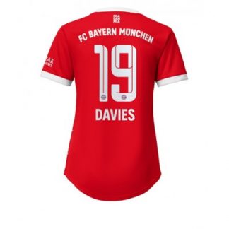Frauen Fußballtrikots FC Bayern Munich Heimtrikot 2022-23 rot Kurzarm Alphonso Davies 19