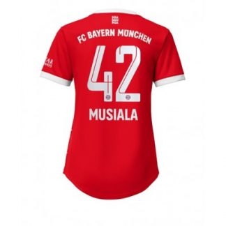 Frauen Fußballtrikots FC Bayern Munich Heimtrikot 2022-23 rot Kurzarm Jamal Musiala 42