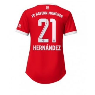 Frauen Fußballtrikots FC Bayern Munich Heimtrikot 2022-23 rot Kurzarm Lucas Hernandez 21