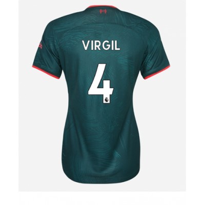 Fußballtrikot für Frauen Liverpool 3rd trikot 2022-23 Kurzarm Virgil van Dijk 4