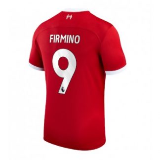 Herren FC Liverpool 2023-24 Heimtrikot Kurzarm Fußballtrikots Kaufen Roberto Firmino 9