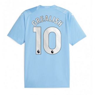 Herren Fußballtrikot Manchester City 2023-24 Heimtrikot Kurzarm Jack Grealish 10