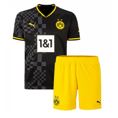 Kinder Auswärtstrikot Borussia Dortmund 2022-23 Fußballtrikots Trikotsatz