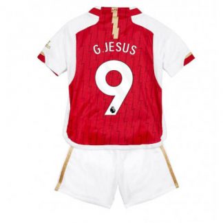 Kinder Heimtrikot Arsenal 2023-24 Fußballtrikots Trikotsatz Kit Gabriel Jesus 9