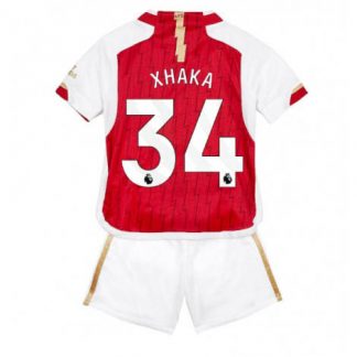 Kinder Heimtrikot Arsenal 2023-24 Fußballtrikots Trikotsatz Kit Granit Xhaka 34