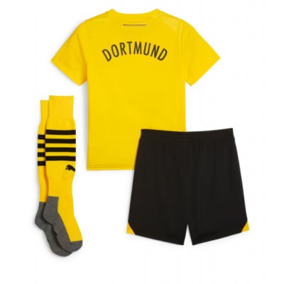 Kinder Heimtrikot Borussia Dortmund 2023-24 Fußballtrikots Trikotsatz-1
