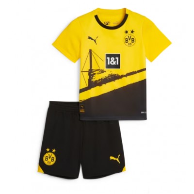 Kinder Heimtrikot Borussia Dortmund 2023-24 Fußballtrikots Trikotsatz