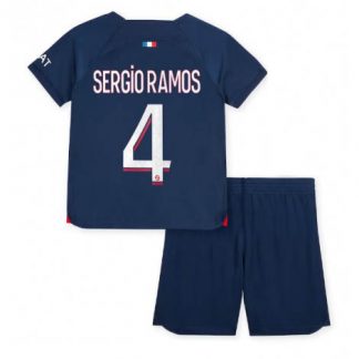 Kinder Heimtrikot Paris Saint-Germain PSG 23-24 Trikot Kurzarm Trikotsatz Sergio Ramos 4
