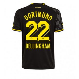 Borussia Dortmund BVB Auswärtstrikot 2022-23 Kurzarm Fußballtrikots für Herren Jude Bellingham 22