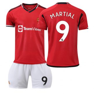 Kinder Fußballtrikots Manchester United 2023-24 Trikot Trikotsatz bestellen mit Aufdruck MARTIAL 9