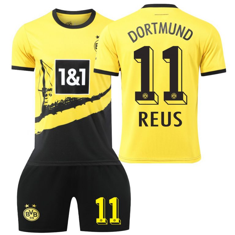 Kinder Heimtrikot Borussia Dortmund 2023-24 Fußballtrikots bestellen mit Aufdruck REUS 11