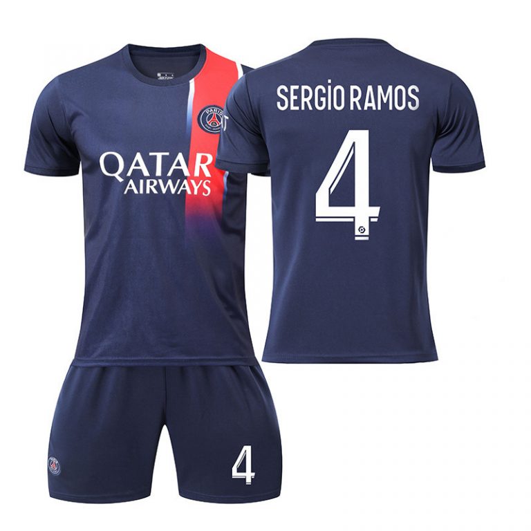 Neuen Herren Paris Saint-Germain PSG 23-24 Heimtrikot bestellen mit Aufdruck SERGIO RAMOS 4