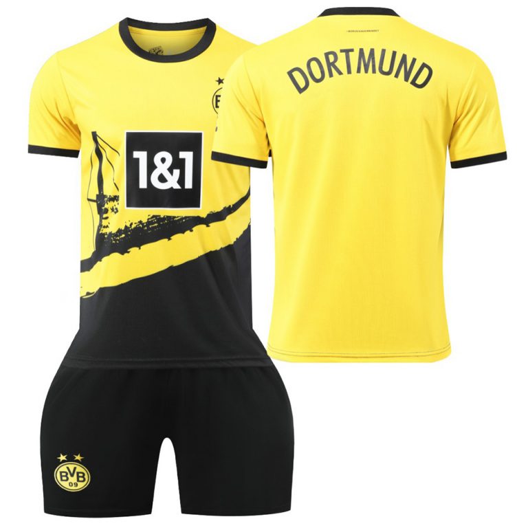 Neuen Kinder Heimtrikot Borussia Dortmund 2023-24 Fußballtrikots Personalisierbar