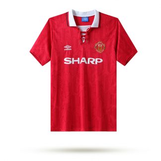 Vintage Manchester United 1992/94 Heimtrikot rot Kurzarm Günstig Fußballtrikots