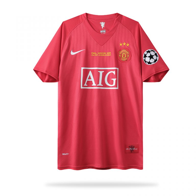 Vintage Manchester United 2008 Manchester united Home Euro Three Stars