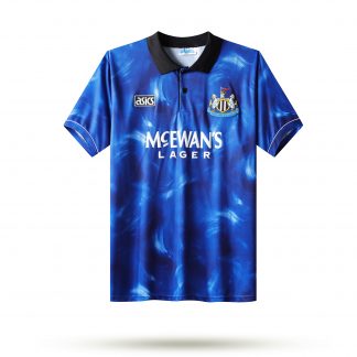 Vintage Newcastle United 1993/95 Auswärtstrikot blau Kurzarm für draußen
