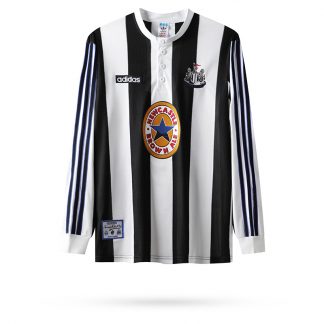 Vintage Newcastle United 1995-97 Heimtrikot weiß schwarz Langärmeliges für Herren