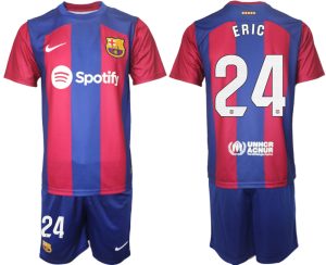 Billige FC Barcelona Heimtrikot 2023/24 Herren Set mit Aufdruck ERIC 24