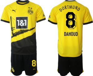 Borussia Dortmund BVB Heimtrikot 2023/24 Trikotsatz für Herren DAHOUD 8