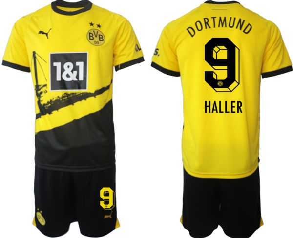 Borussia Dortmund BVB Heimtrikot 2023/24 Trikotsatz für Herren HALLER 9