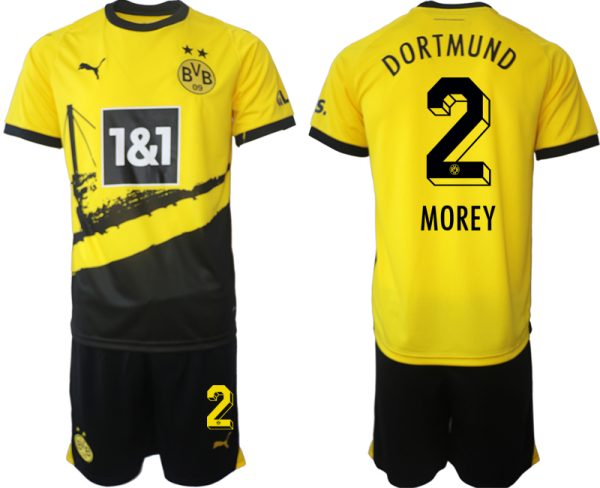 Borussia Dortmund BVB Heimtrikot 2023/24 Trikotsatz für Herren MOREY 2