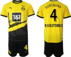 Borussia Dortmund BVB Heimtrikot 2023/24 Trikotsatz für Herren N.SCHLOTTERBECK 4