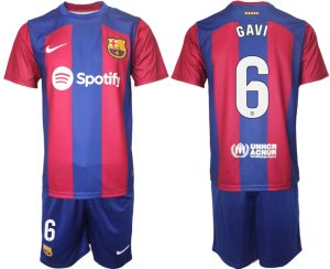 Günstige Fußballtrikots FC Barcelona Heimtrikot 2023/24 T-Shirt für Herren GAVI 6