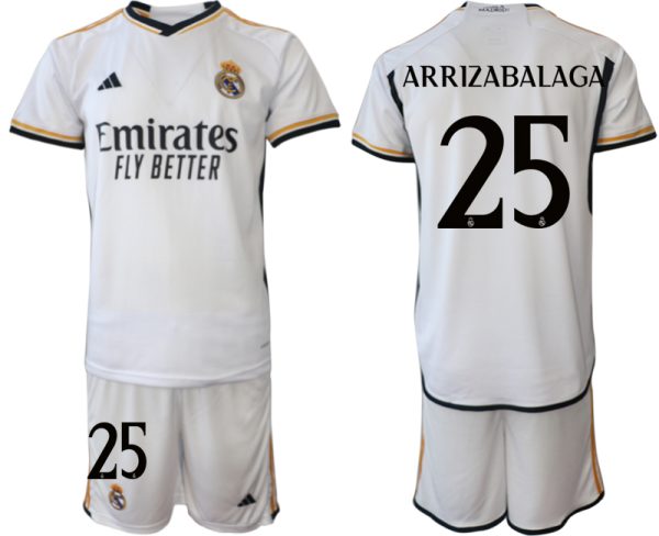 Herren Real Madrid Heimtrikot 2023-24 Günstige Fußball Trikotsatz ARRIZABALAGA 25