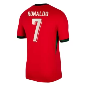 Billige Fussballtrikots Herren Portugal EURO 2024 Heim Trikotsatz EM 24-25 Rot Kurzarm Ronaldo 7