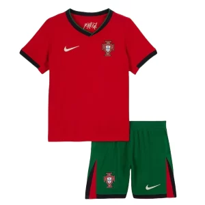 Kindertrikot Portugal EURO 2024 Heim Trikotsatz EM 24-25 Rot Kurzarm